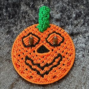 Vintage Macrame Pumpkin